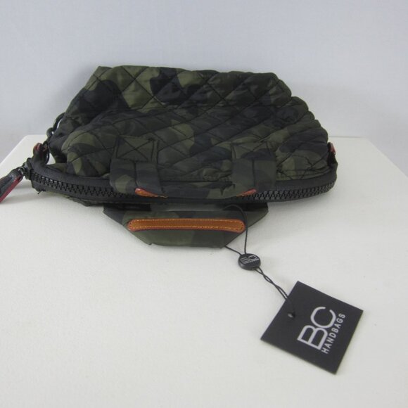NEW BC Bags Womens Camo Olive Green Black Mini Quilted Bag Handbag Small NWT - Picture 10 of 15